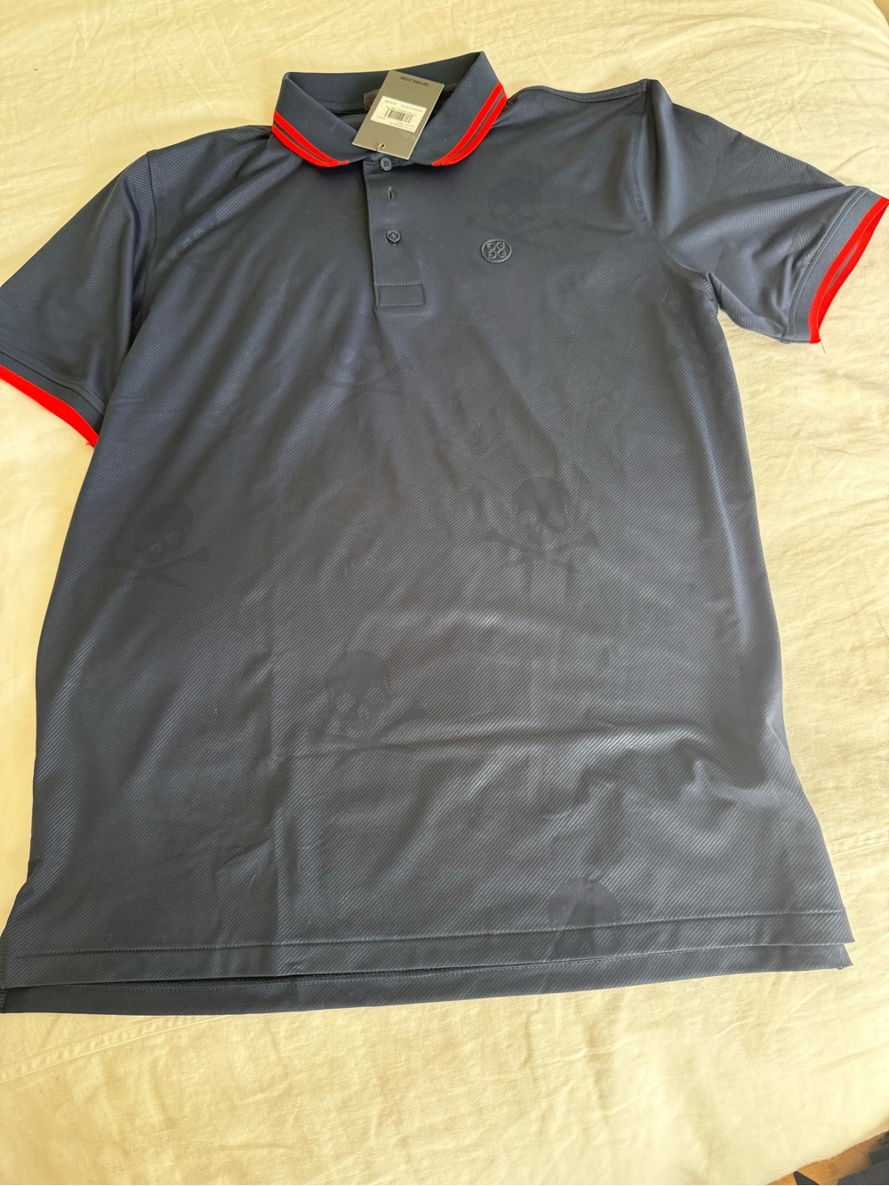 G/FORE Navy Polo with Red Trim NWT
